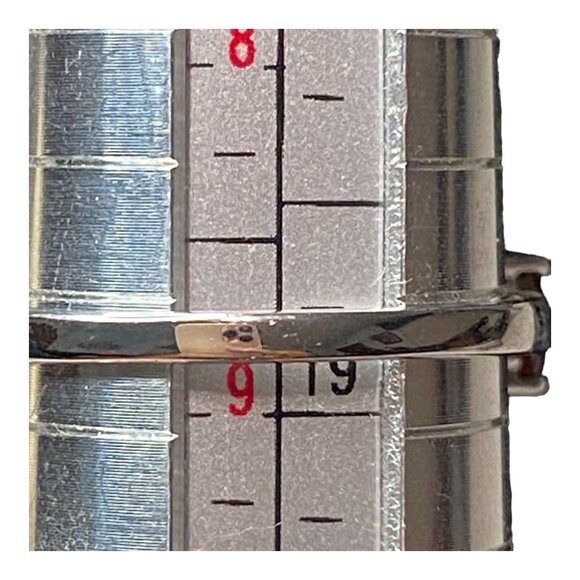 Garnet Ring Size 9 5 Oval Stones 9 Carats Jewelry Sterling Silver Stamped 925 Po - Picture 12 of 13